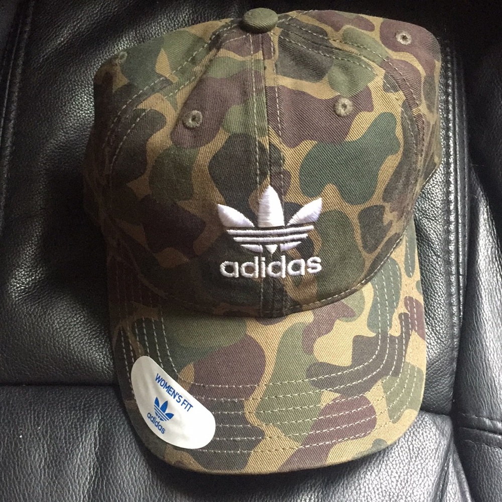 Adidas originals trefoil forest camo hat new!